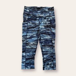 Lululemon blue striped tights 8